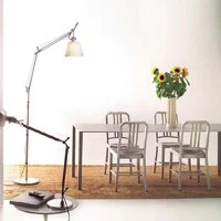 Artemide Tolomeo Basculante Floor LED Lamp with Parchment
