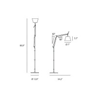Artemide Tolomeo Basculante Floor Lampada LED da Terra con