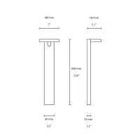 Sovil Solare LED Ground Bollard with Solar Panel and Sensor for