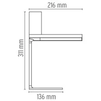 Flos D'E Light 8 pin Lampada da Tavolo LED Cromo Carica