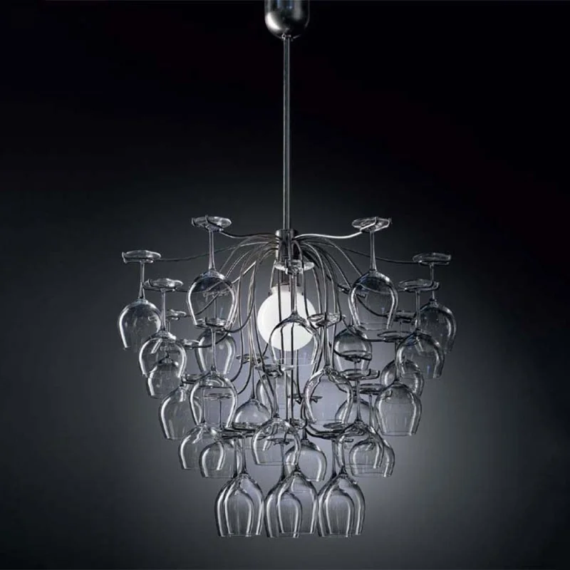 Aldo Bernardi Sauvignon LED Indoor Suspension Glass Holder Lamp Aldo Bernardi Sauvignon LED Indoor Suspension Glass Holder Lamp