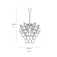 Aldo Bernardi Sauvignon LED Indoor Suspension Glass Holder Lamp