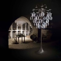 Aldo Bernardi Sauvignon Lampada Portabicchieri a LED da Terra