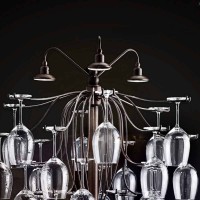 Aldo Bernardi Sauvignon Floor LED Glass Holder Lamp For Indoor