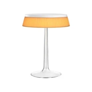 Flos Bon Jour LED Lampada da Tavolo Top Bianco Corona in Tessuto