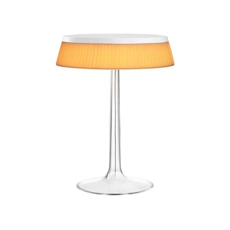 Flos Bon Jour LED Lampada da Tavolo Top Bianco Corona in Tessuto