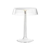 Flos Bon Jour LED Table Lamp White Top and Transparent Crown