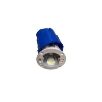 Lampo Segnapasso TRICOLOR a LED 3W con Flangia Bianca Tonda a