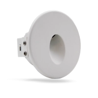 Lampo Segnapasso TRICOLOR a LED 3W con Flangia Bianca Tonda a