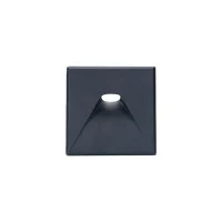 Lampo Segnapasso TRICOLOR a LED 3W con Flangia Nera Quadrata a