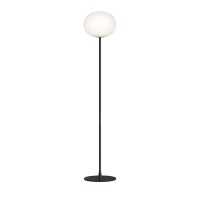 Flos Glo-Ball F2 Matt Black Medium Floor Lamp Glass Diffuser By