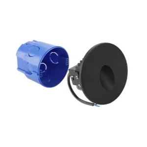 Lampo TRICOLOR LED Steplight 3W with Round Black Flange Oval