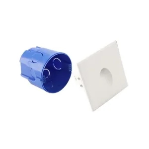 Lampo Segnapasso TRICOLOR a LED 3W con Flangia Bianca Quadrata