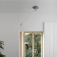 Artemide Tolomeo Off Center Suspension Lamp with Aluminum