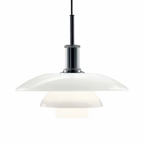 Louis Poulsen PH 4½-4 Glass Pendant Suspension Singol Lamp By