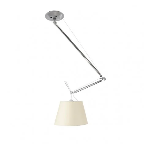 Artemide Tolomeo Off Center LED Suspension Lamp with Parchment