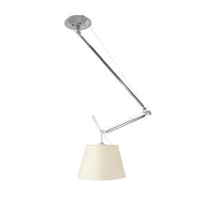 Artemide Tolomeo Off Center LED Suspension Lamp with Parchment