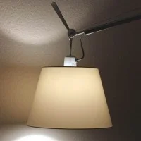 Artemide Tolomeo Off Center Suspension Lamp with Parchment