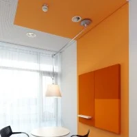 Artemide Tolomeo Off Center Suspension Lamp with Parchment