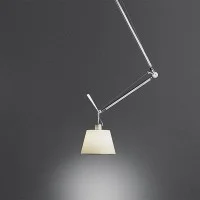 Artemide Tolomeo Off Center Suspension Lamp with Parchment
