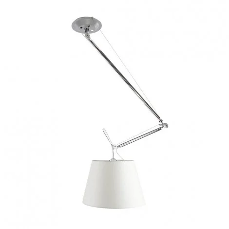 Artemide Tolomeo Off Center Suspension Lamp with Satin Diffuser