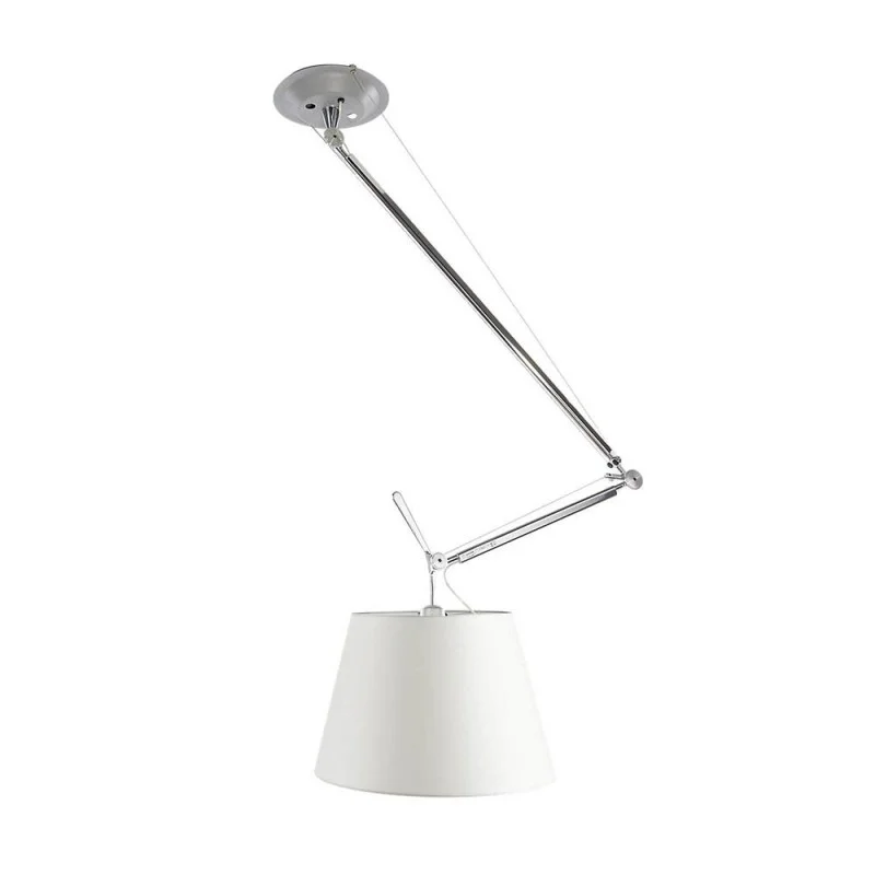 Artemide Tolomeo Off Center Suspension Lamp with Satin Diffuser Artemide Tolomeo Off Center Suspension Lamp with Satin Diffuser