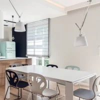 Artemide Tolomeo Off Center Suspension Lamp with Satin Diffuser
