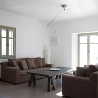 Artemide Tolomeo Off Center Suspension Lamp with Satin Diffuser