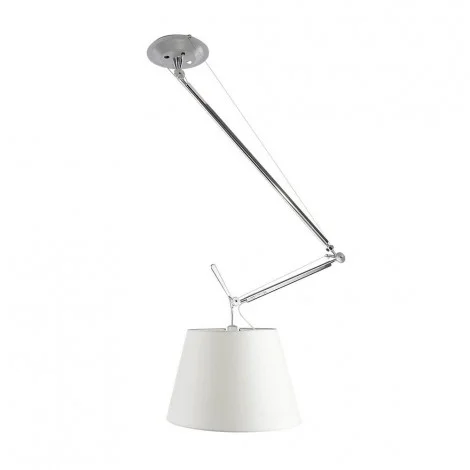 Artemide Tolomeo Off Center Suspension Lamp with Satin Diffuser