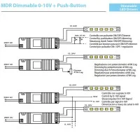 Qlt alimentatore MDR60 24V DC uscita PWM dimmerabile 0-10V o