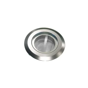 Viabizzuno flush-mounted screen stud with glass for indoor and