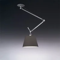 Artemide Tolomeo Off Center Suspension Lamp with Black Diffuser