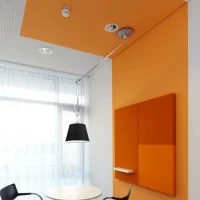 Artemide Tolomeo Off Center Suspension Lamp with Black Diffuser
