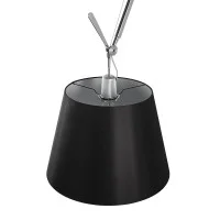 Artemide Tolomeo Off Center Suspension Lamp with Black Diffuser