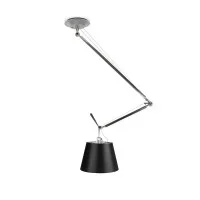 Artemide Tolomeo Off Center Suspension Lamp with Black Diffuser