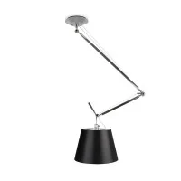 Artemide Tolomeo Off Center Suspension Lamp with Black Diffuser
