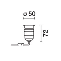 iGuzzini Light Up Orbit Diffondente LED 2W Faretto da Incasso