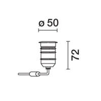 iGuzzini Light Up Orbit Diffondente LED 2W Faretto da Incasso