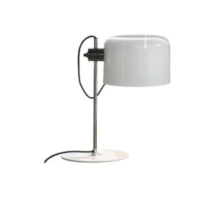 Oluce Coupé Lampada da Tavolo Bianco Design Joe Colombo 1967