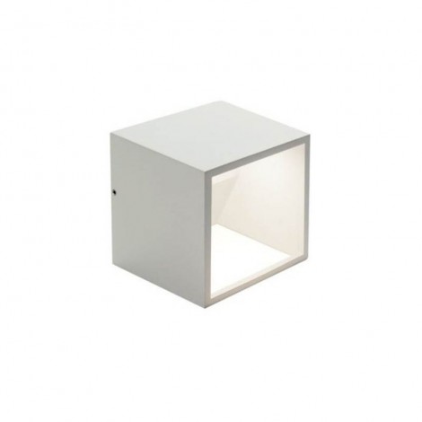 Sovil Niko Lamp White LED Wall Cube Neutral Light In Aluminum