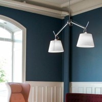 Artemide Tolomeo Basculante Sospensione Due Bracci Diffusori