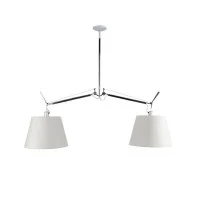 Artemide Tolomeo Basculante Suspension Two Arms Satin Diffusers