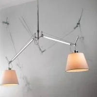 Artemide Tolomeo Basculante Sospensione Due Bracci Diffusori