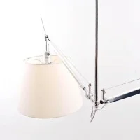 Artemide Tolomeo Basculante Suspension Two Arms Parchment