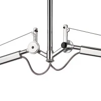 Artemide Tolomeo Basculante Suspension Two Arms Black Fabric
