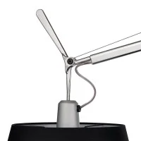 Artemide Tolomeo Basculante Suspension Two Arms Black Fabric