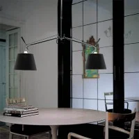 Artemide Tolomeo Basculante Sospensione Due Bracci Diffusori