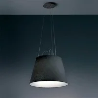Artemide Tolomeo Mega Suspension Lamp with Black Fabric