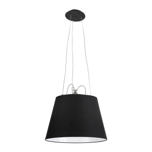 Artemide Tolomeo Mega Suspension Lamp with Black Fabric
