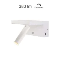 Beneito Faure Beam 230V LED 5W 2700K 380lm Dimmer 2x USB Wall